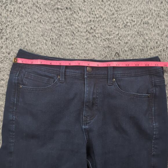 NYDJ Jeans Women 10 Blue Stretch Normcore High Rise Straight Shape Fit Denim - Picture 6 of 10